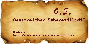 Oesztreicher Seherezádé névjegykártya